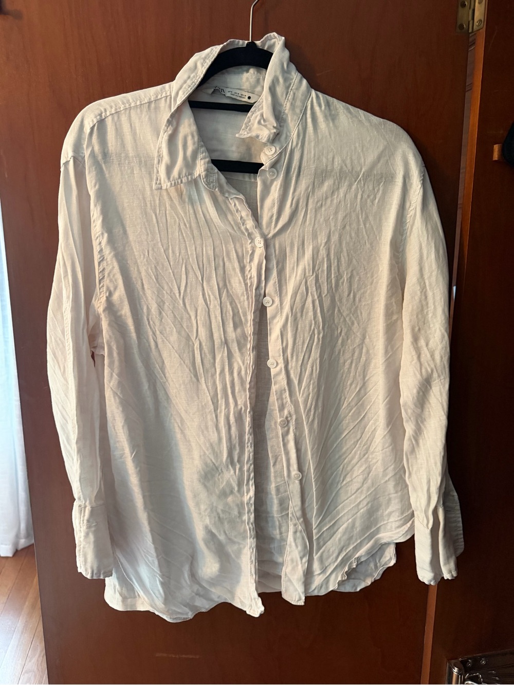 Linen Lightweight White Button-Up Shirt